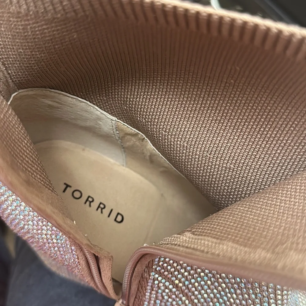 Torrid 11 STRETCH KNIT EMBELLISHED BOOTIE (WW)